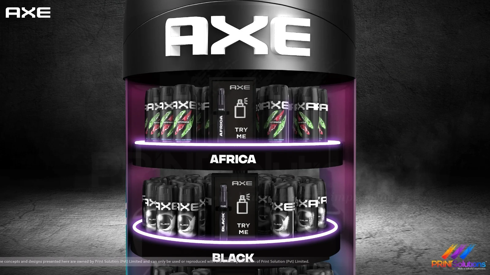 Renders of the Africa and Black variant displays