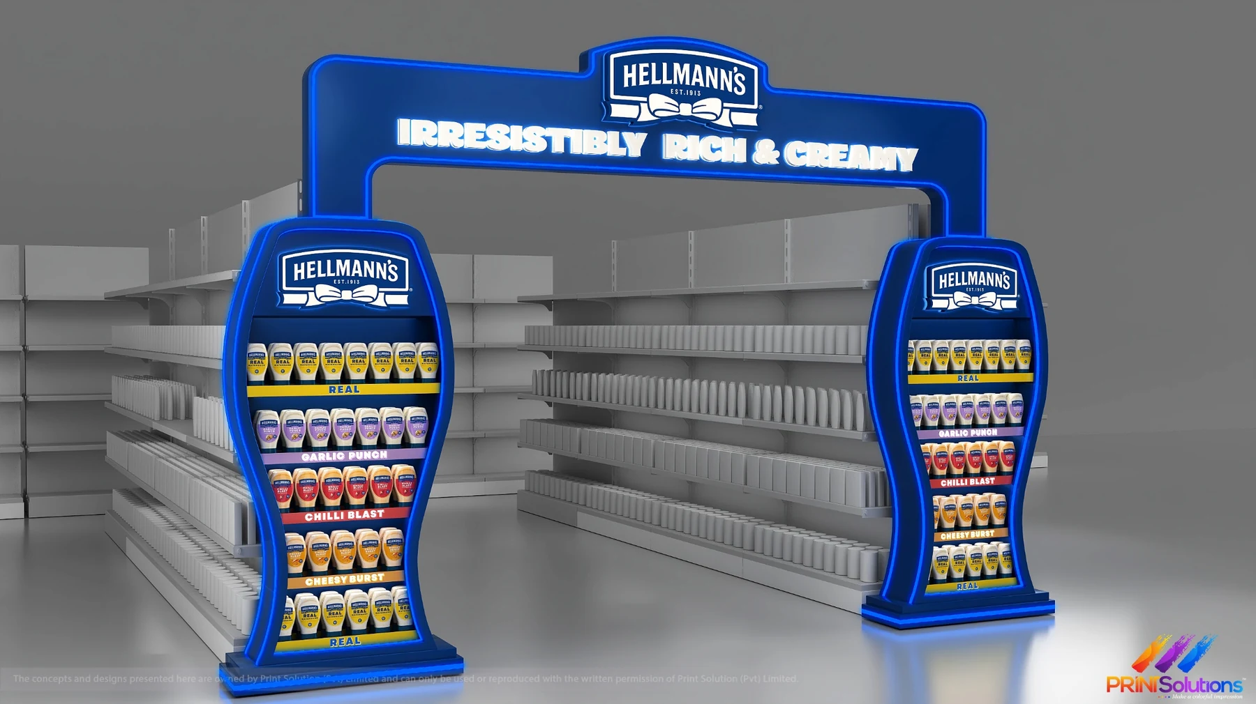 Render of the Hellmann's arch showing its span
