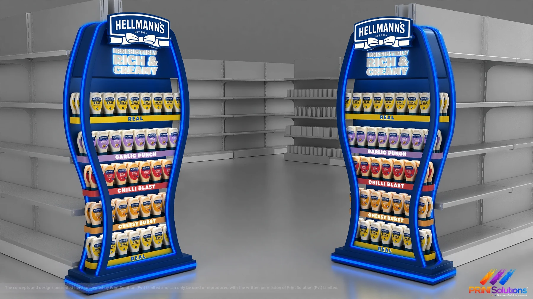 Render of a pair of Hellmann's bottle-form towers
