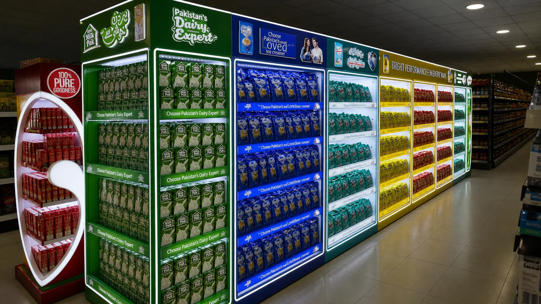Nescafé service counter built into the J. Mart store floor