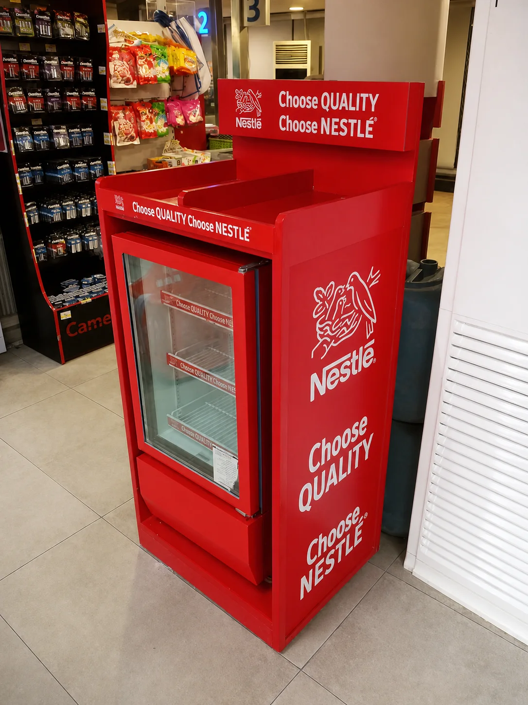 Red Nestlé branded retail chiller